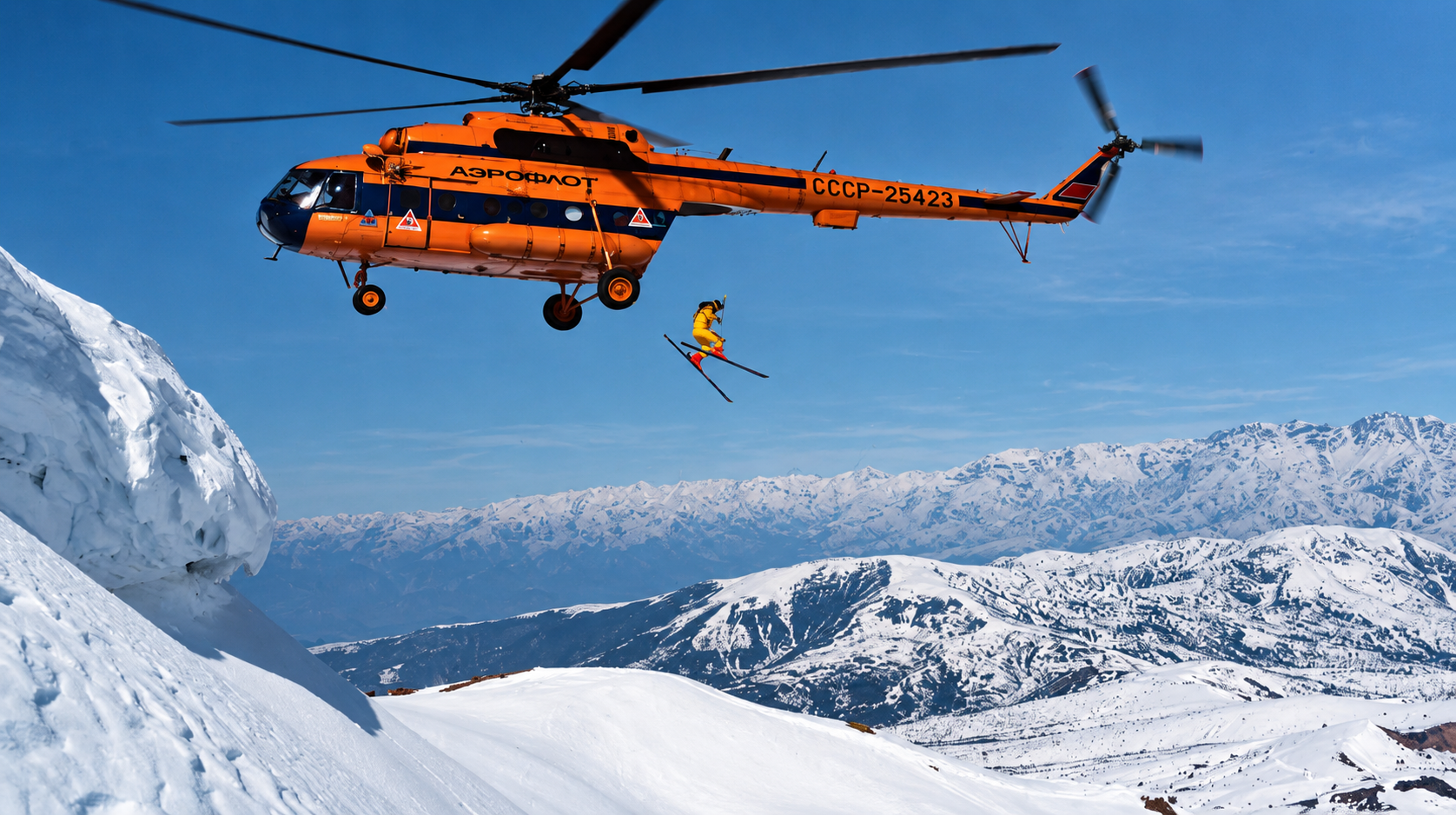 Dominique Perret in the high mountains